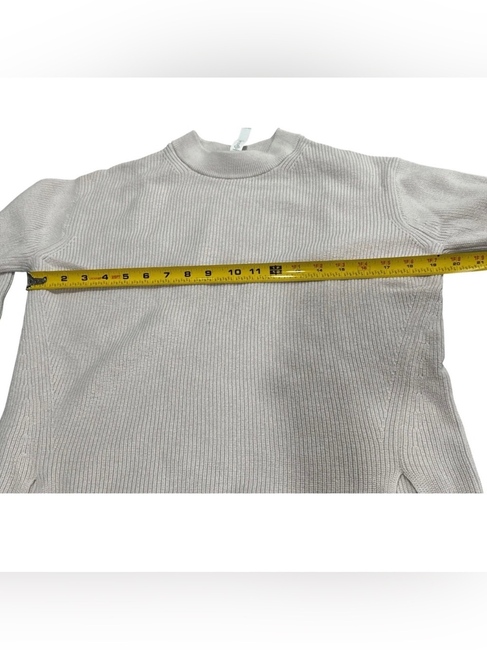Lululemon Merino Wool and Cotton Mock Neck Ivory Sweater 2 - PRE-LOVED - Picture 7 of 7